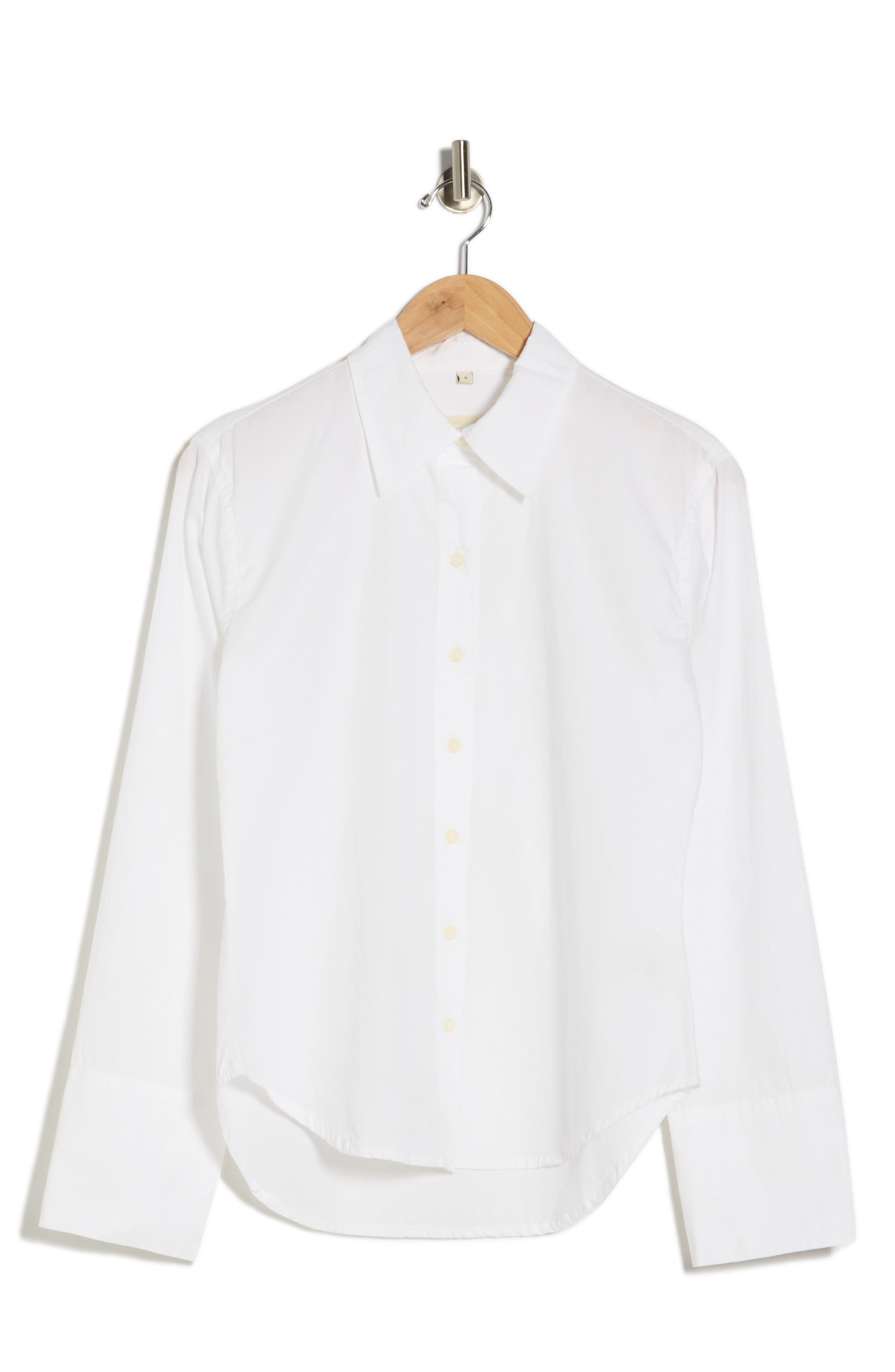DL1961 Lisette Solid Poplin Button-Up Shirt