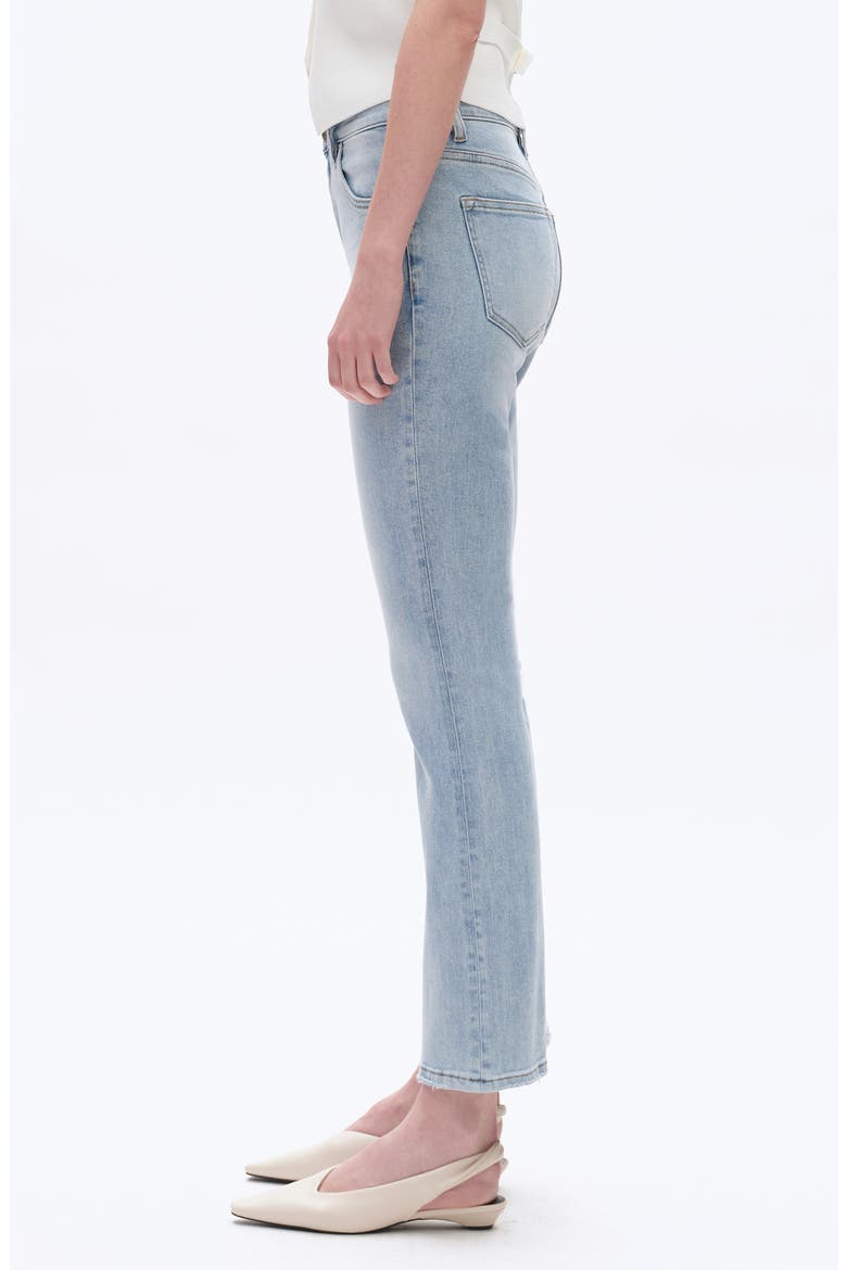 High Waist Straight Leg Jeans, Alternate, color, LIGHT BLUE