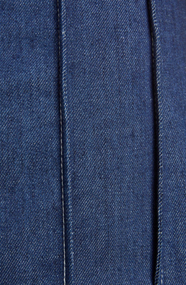 Chloé Pintuck Denim Midi Skirt, Alternate, color, 