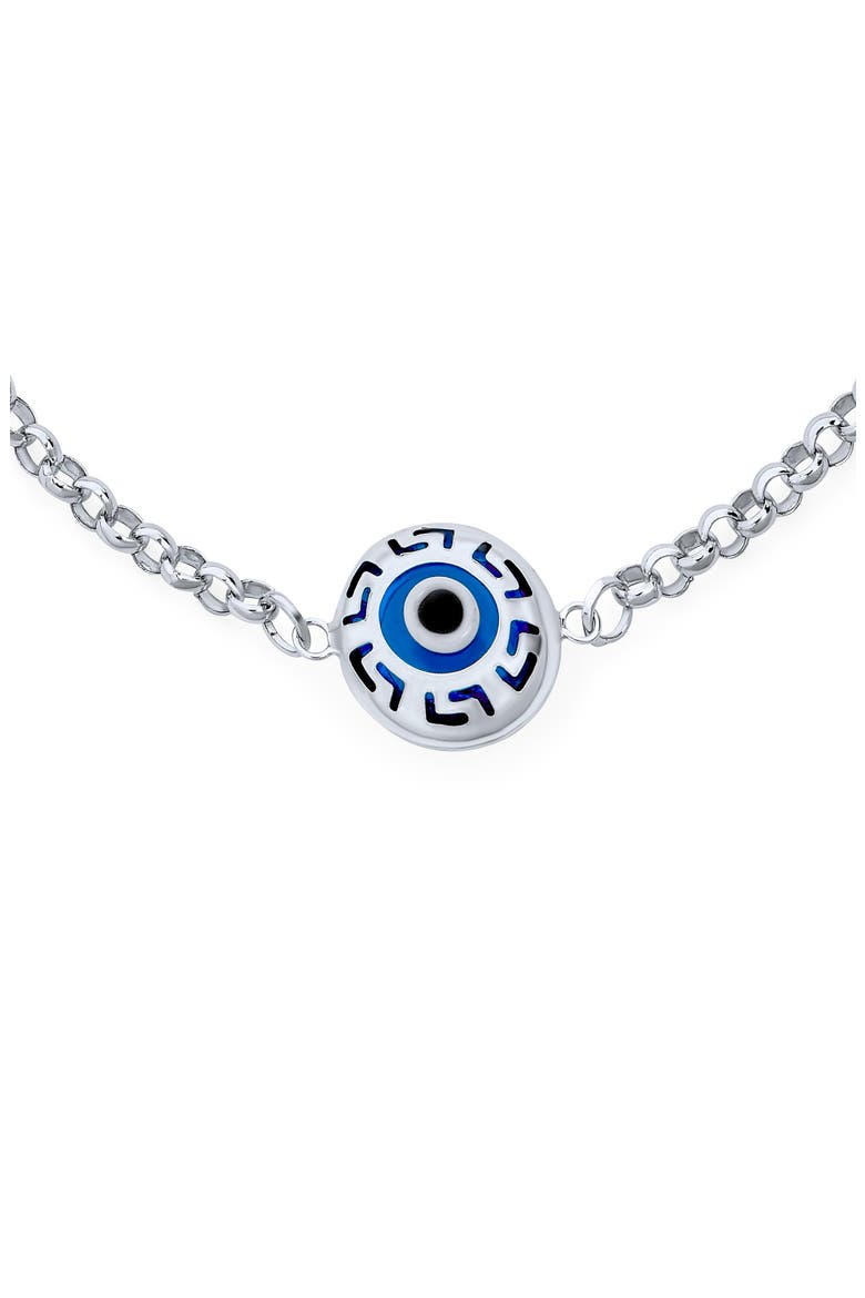 Turkish Evil Eye Station Bracelet, Alternate, color, BLUE