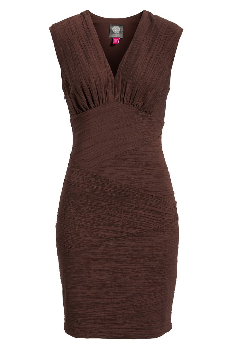 Textured Body-Con Dress, Alternate, color, BROWN