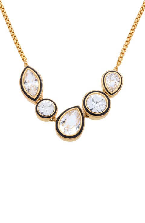 Cristina Mixed Cut Crystal Frontal Necklace