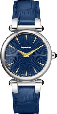 FERRAGAMO Women's Idillio Leather Strap Watch, 36mm