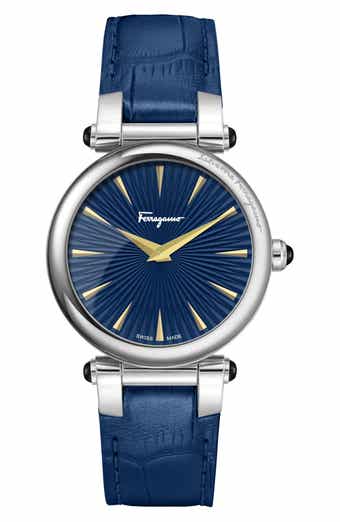 FERRAGAMO Women's Idillio Leather Strap Watch, 36mm