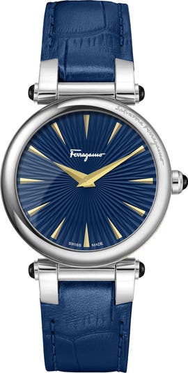 稀少 Ferragamo(フェラガモ) 36 mm Idillio Ladies Watch FERRAGAMO Women's Idillio Leather Strap Watch, 36mm