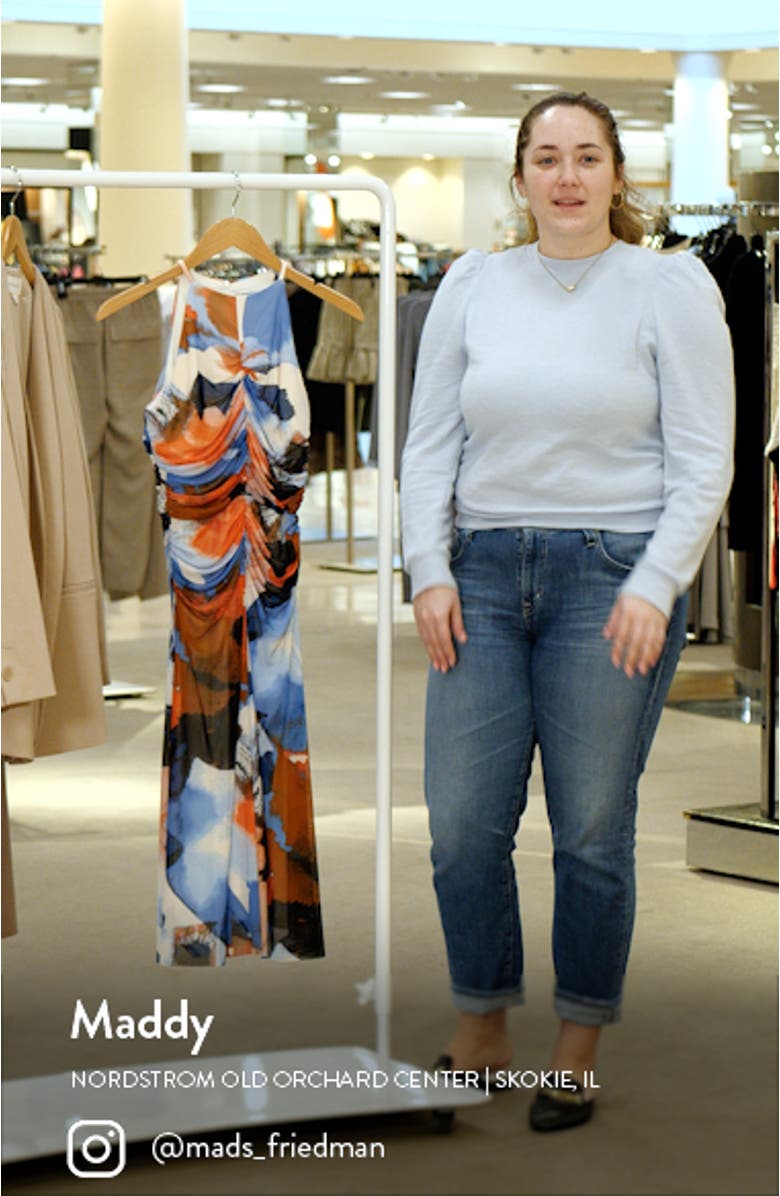 Ruched Halter Midi Dress, sales video thumbnail