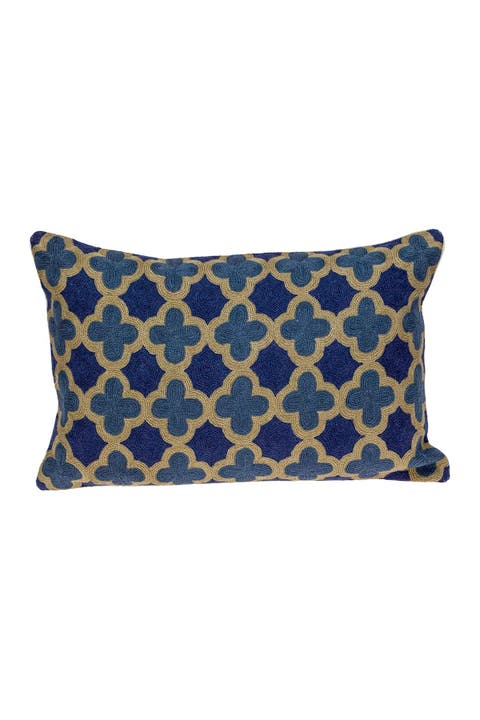 Calix Blue Throw Pillow