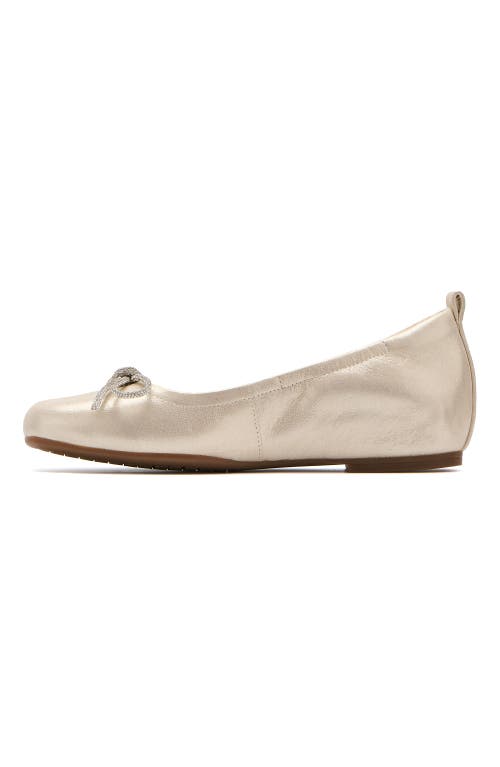 Abeo Cadence Bow Ballet Flat In Gold Sparkle - Metatarsal