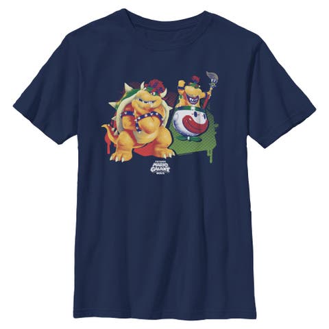 Boy's The Super Mario Galaxy Movie Bowser Dad and Son Bonding  Graphic T-Shirt