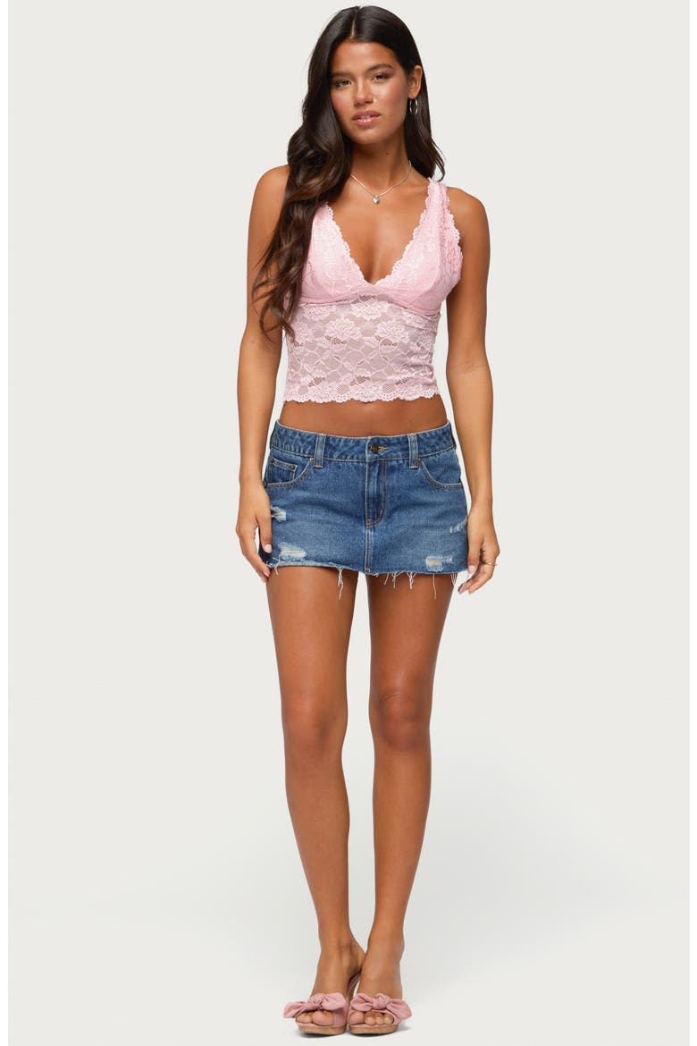 Vanya V-Neck Lace Tank, Alternate, color, LIGHT-PINK
