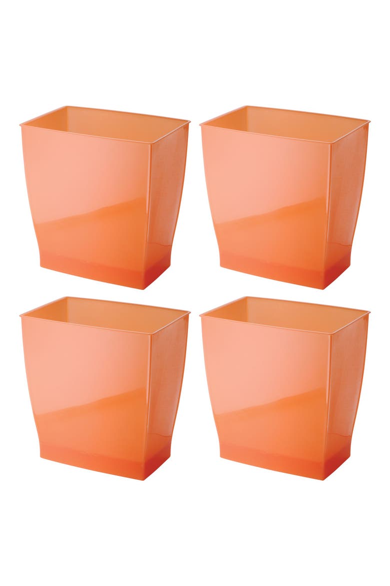 rectangular trash can, 2.5 gal. / 9.5 liter, 4-pack, Main, color, Tango