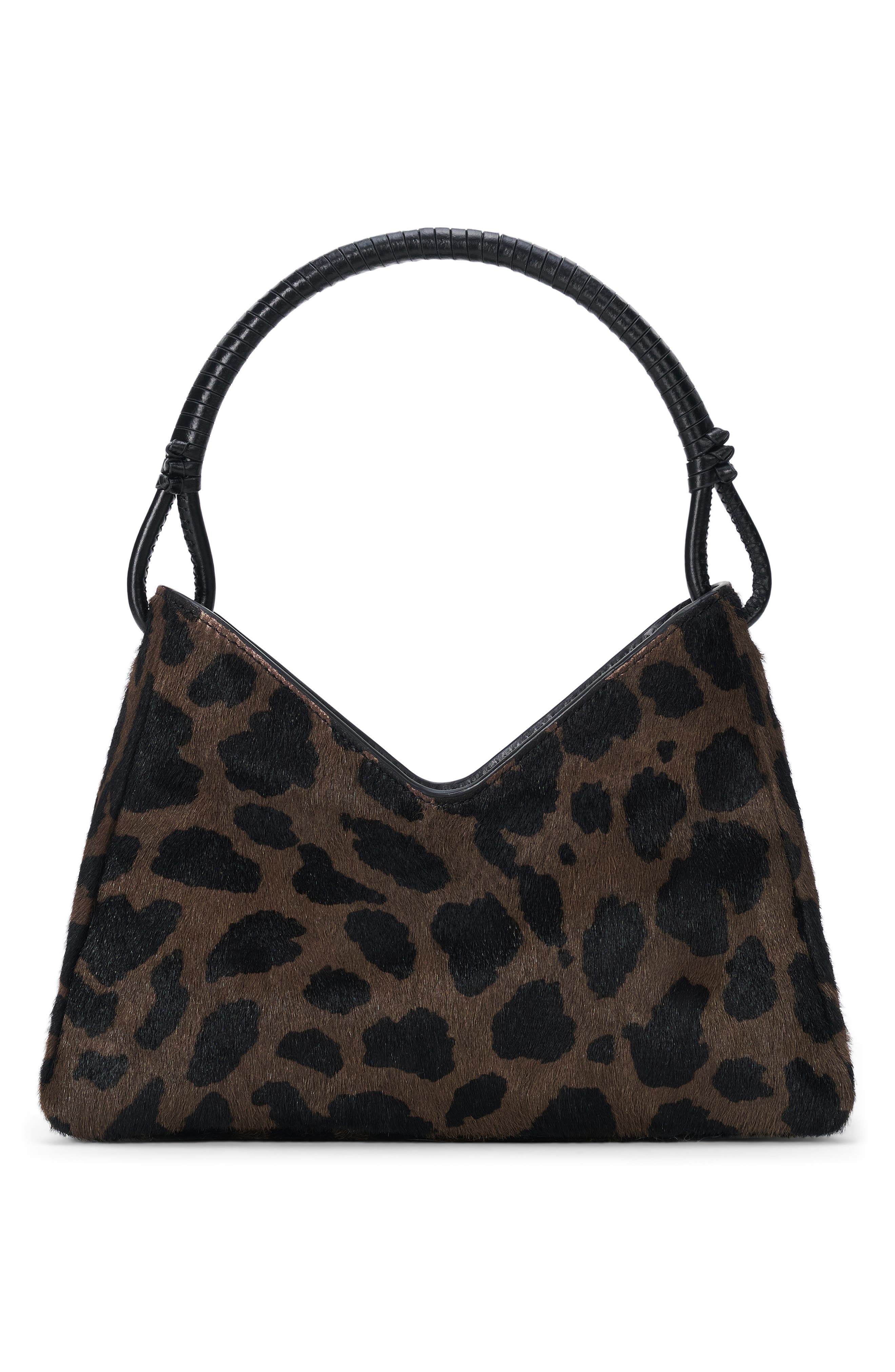 STAUD Valerie Genuine Calf Hair Shoulder Bag, Alternate, color, Leopard