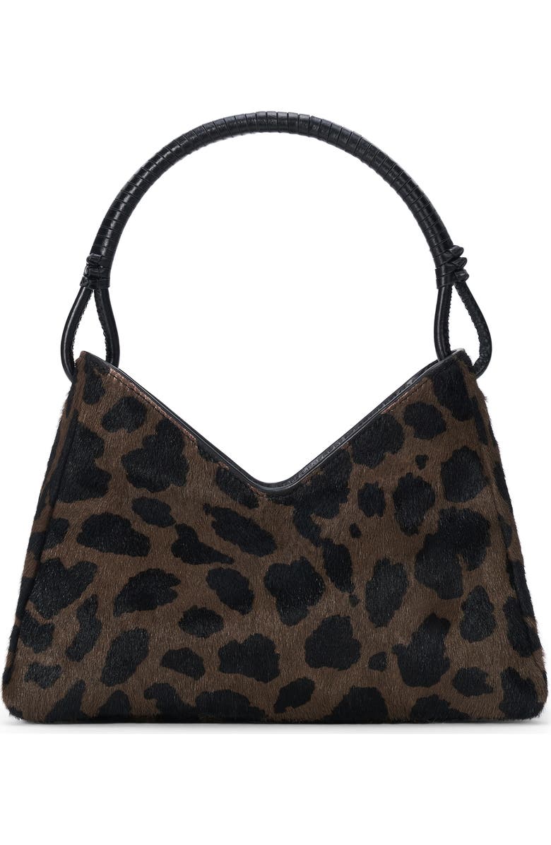 STAUD Valerie Genuine Calf Hair Shoulder Bag, Alternate, color, Leopard