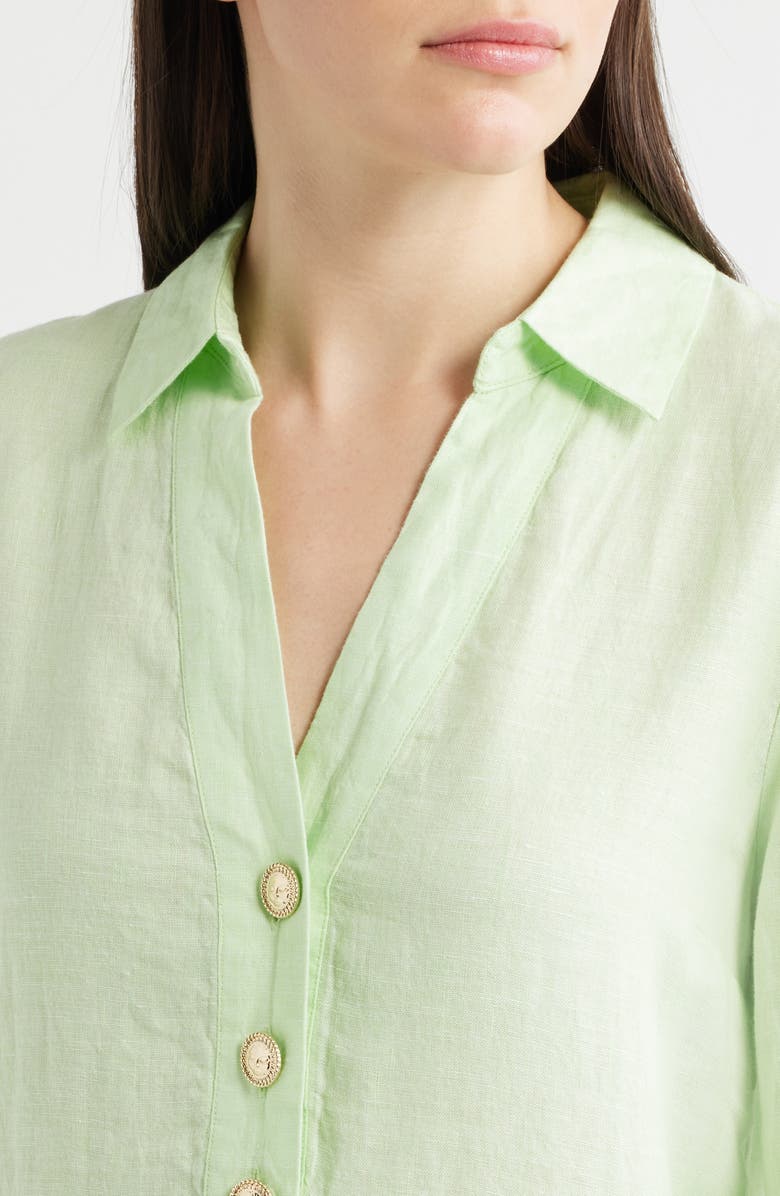 Lilly Pulitzer<sup>®</sup> Alora Ruffle Hem Linen Maxi Dress, Alternate, color, Pistachio Macaron X Resort