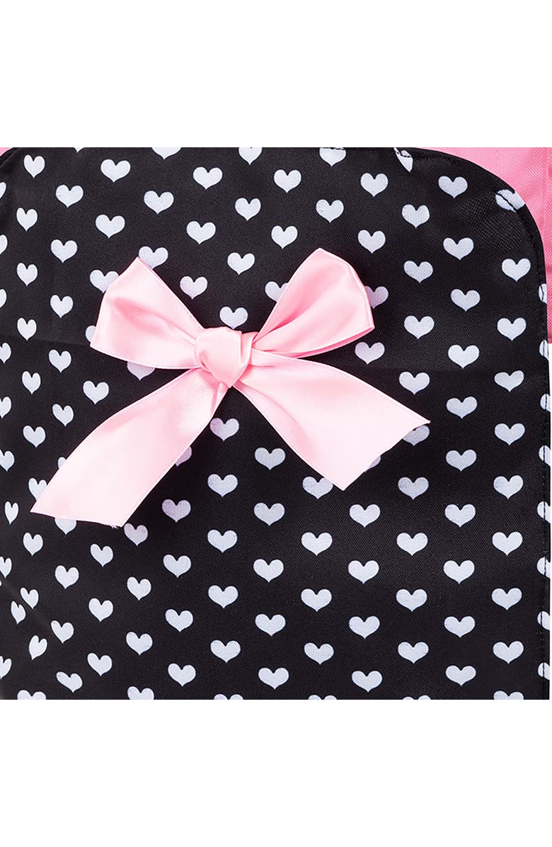 Bayer Design Carrier, Black, Pink, Hearts for Carrying Dolls Up to 18 Inch, Alternate, color, 