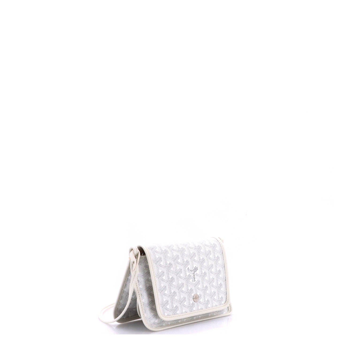 Plumet Clutch Wallet Coated Canvas, Alternate, color, White