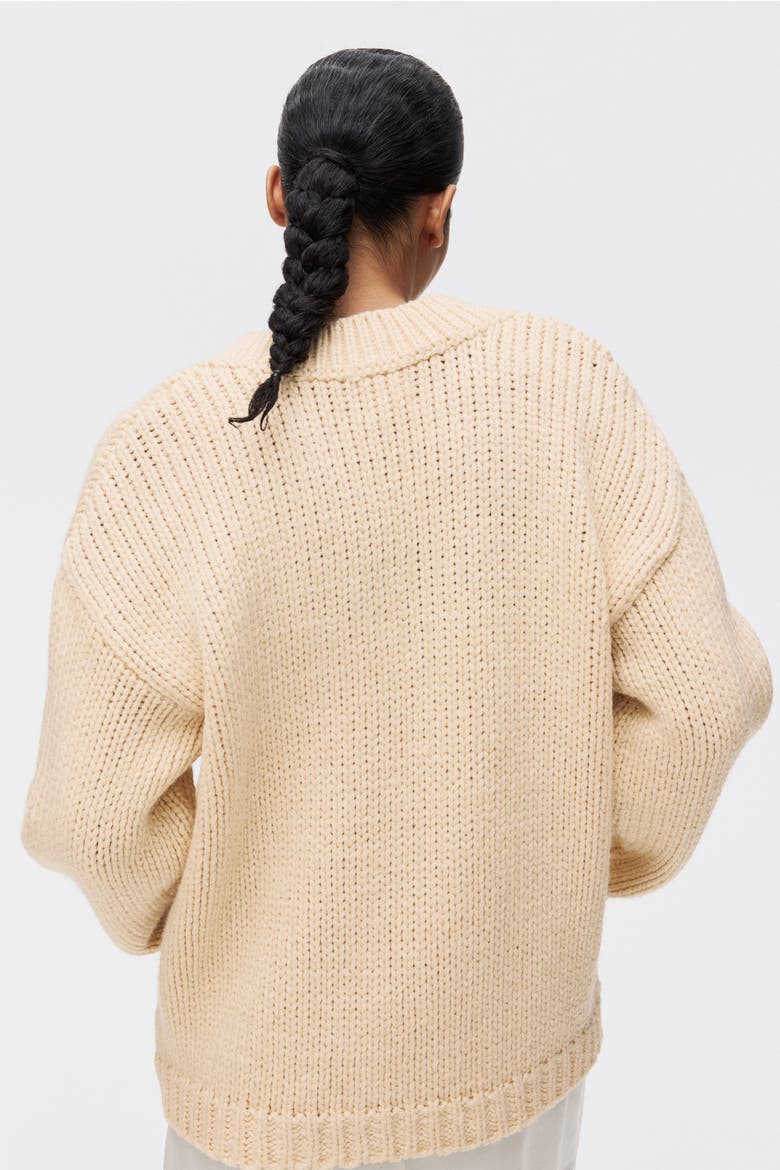 Knitted V-neck Jumper, Alternate, color, Butter yellow