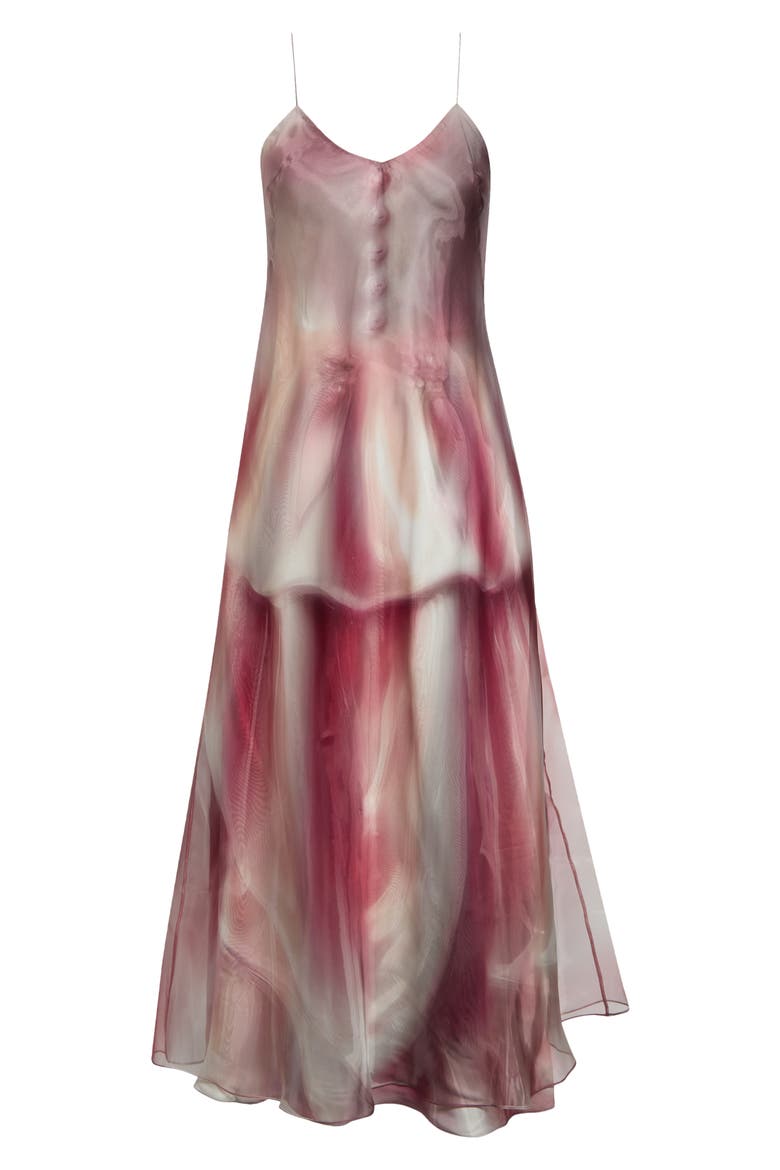 Porcelain Print Midi Slipdress, Main, color, PINK MULTICOLOR