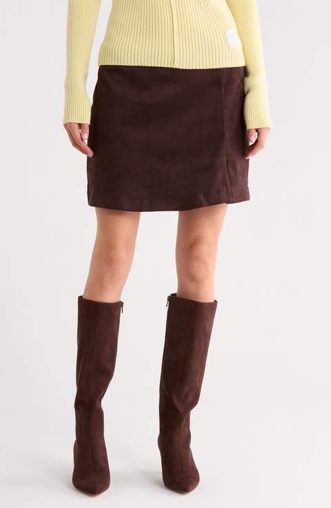 Faux Leather Skort