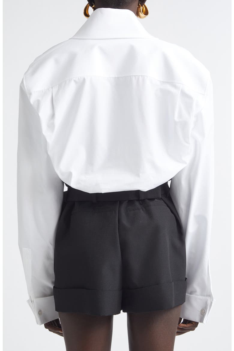 Lavalliere Plunge Neck Top, Alternate, color, BLANC