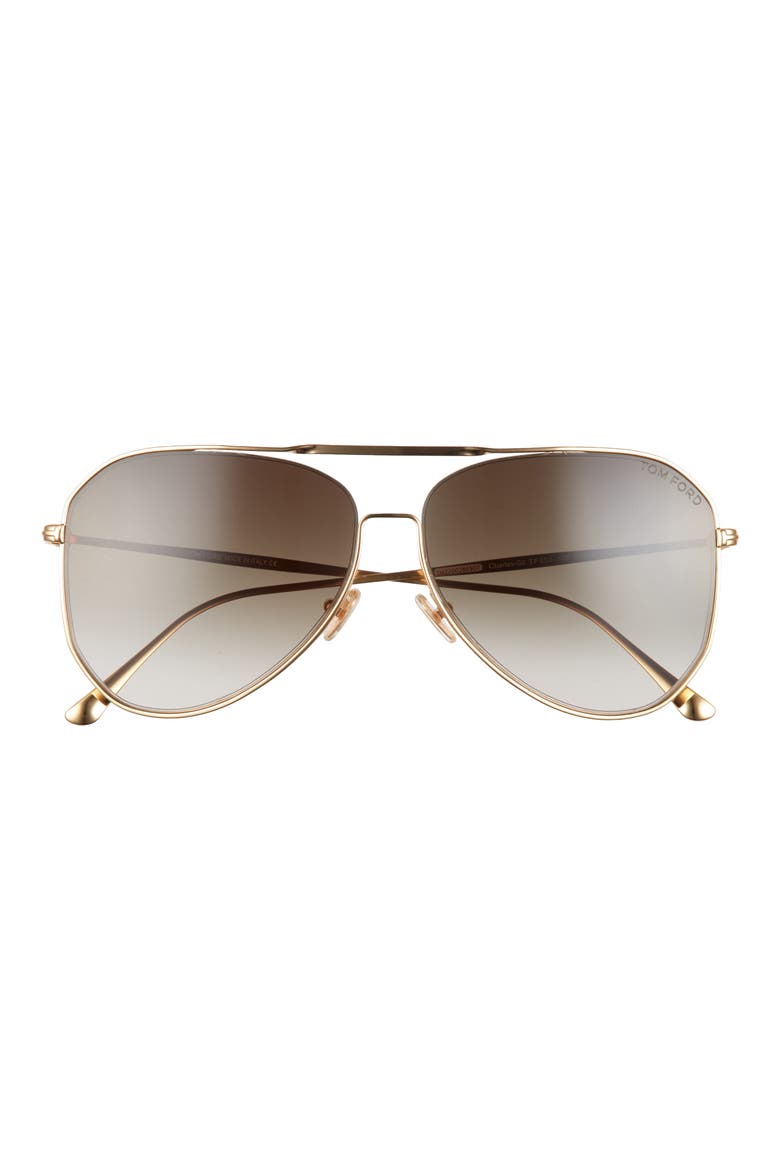 Charles-02 60mm Aviator Sunglasses, Main, color, SRGLD/ SMKG