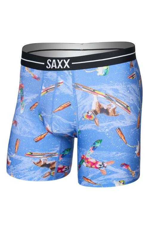 Saxx Volt Breathable Sim Fit Mesh Boxer Briefs In Blue