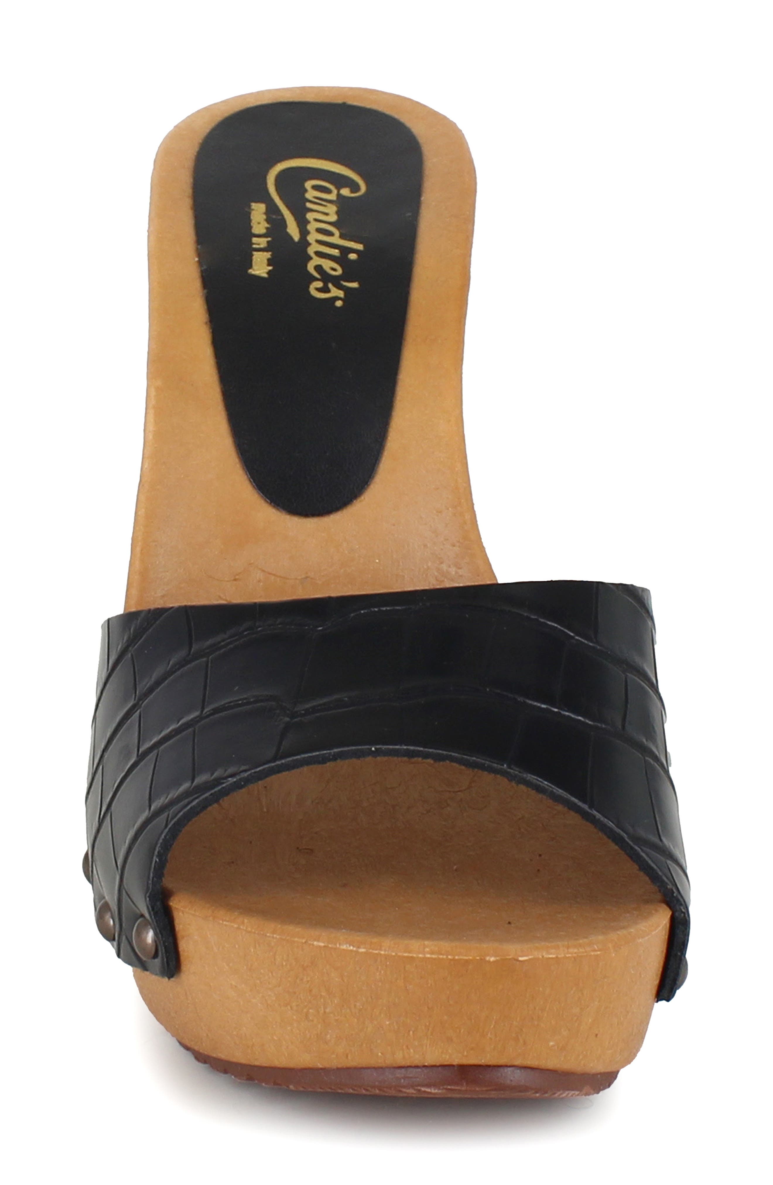 Candie's Viviana Slide Sandal, Alternate, color, Black Croc