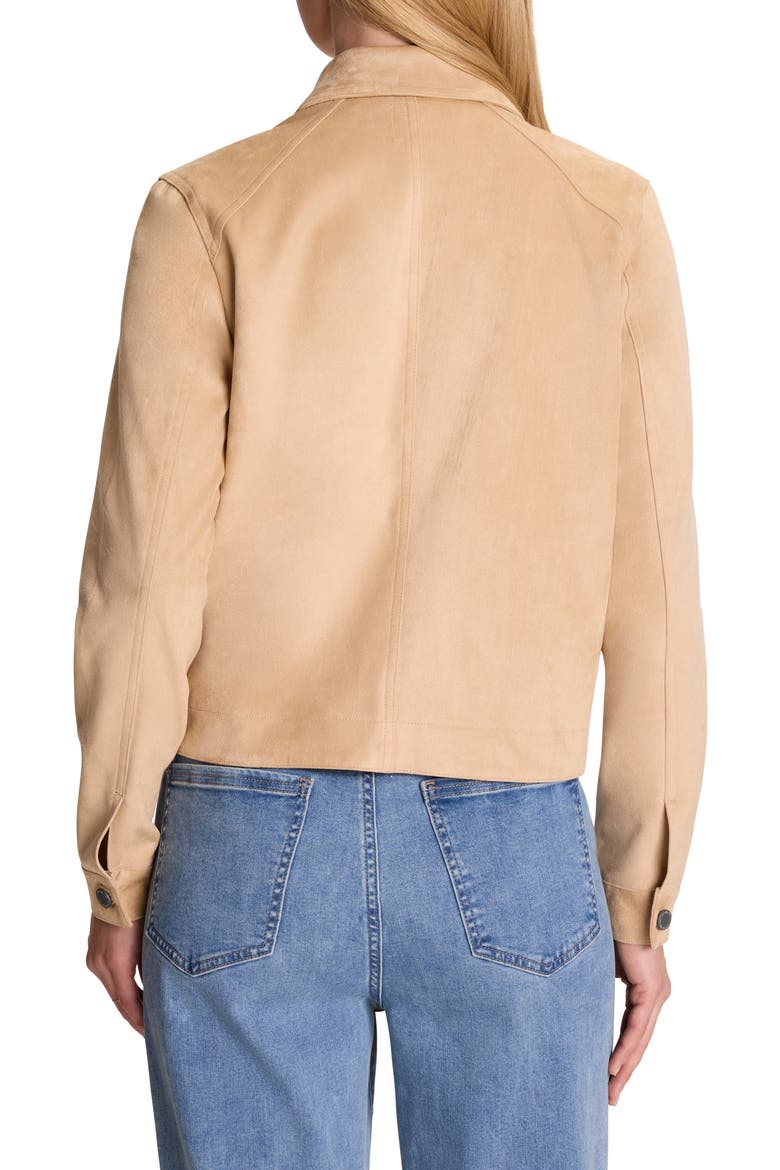 Faux Suede Jacket, Alternate, color, BUTTER