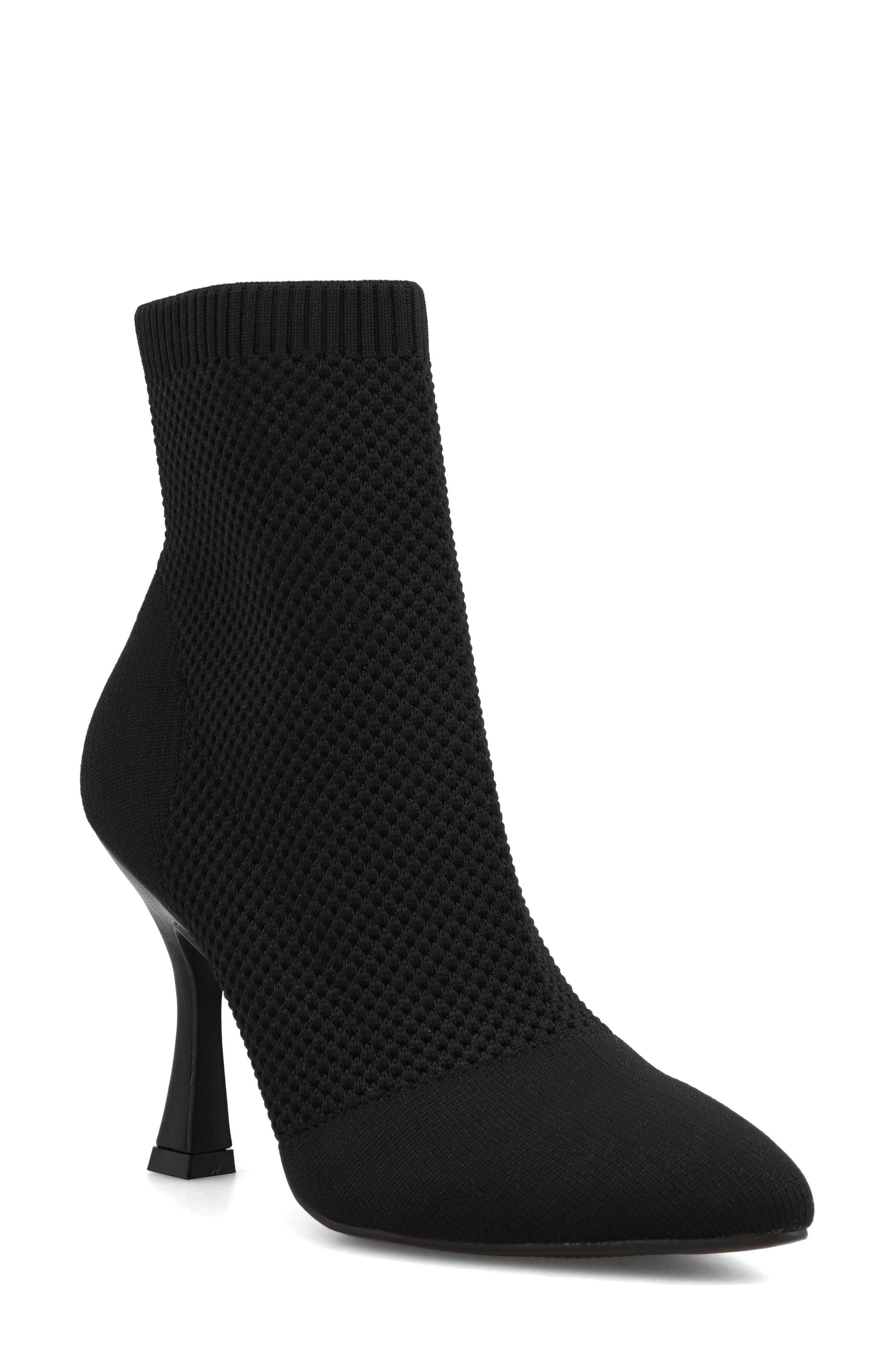 MIA Pamilla Knit Bootie, Main, color, Black