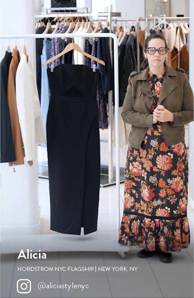 Iman Strapless Stretch Midi Dress, sales video thumbnail