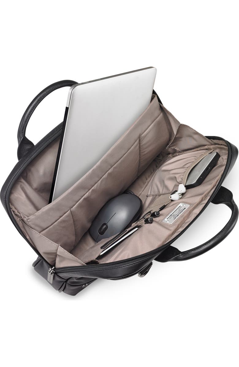 Briggs & Riley @work Slim Leather Laptop Briefcase, Alternate, color,