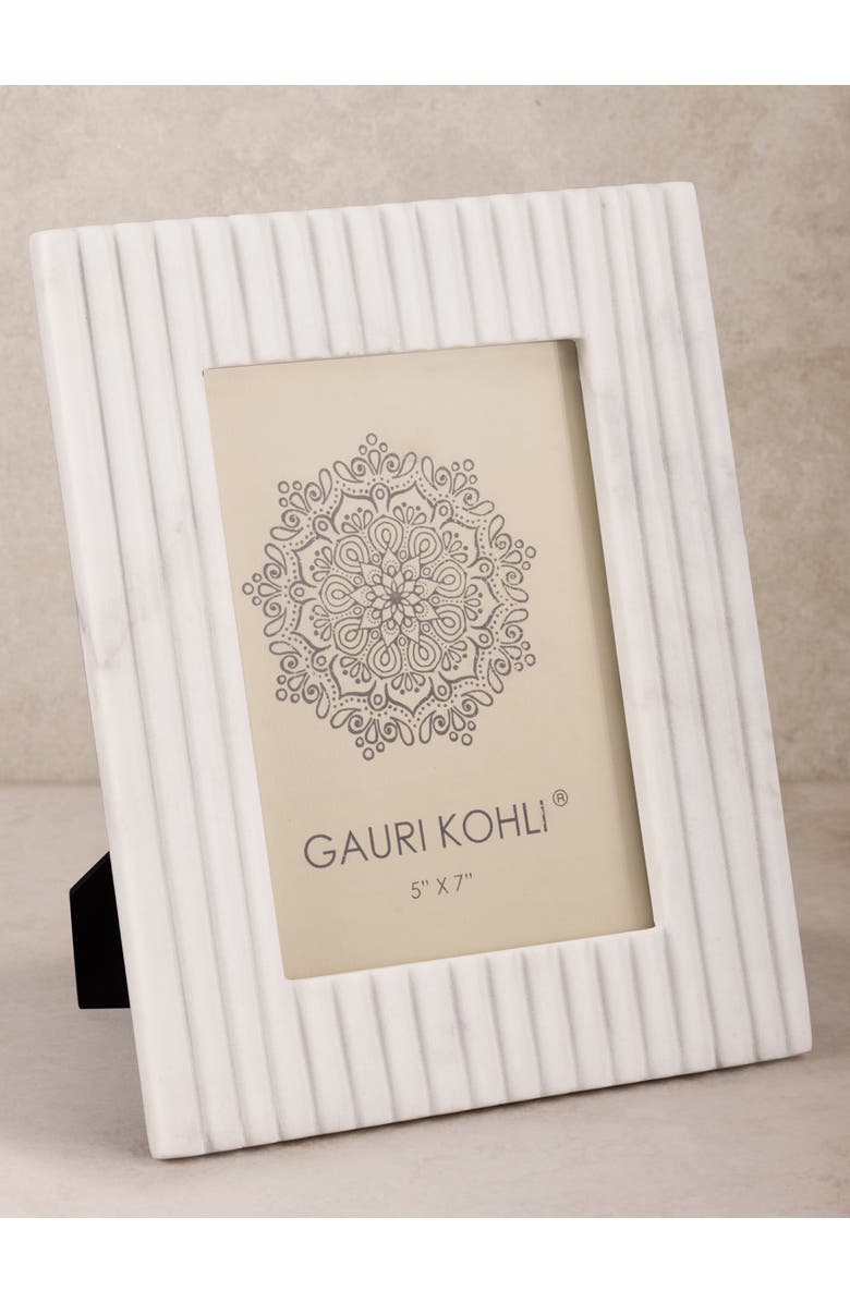 GAURI KOHLI Radio Marble Picture Frame, Main, color, Ivory White
