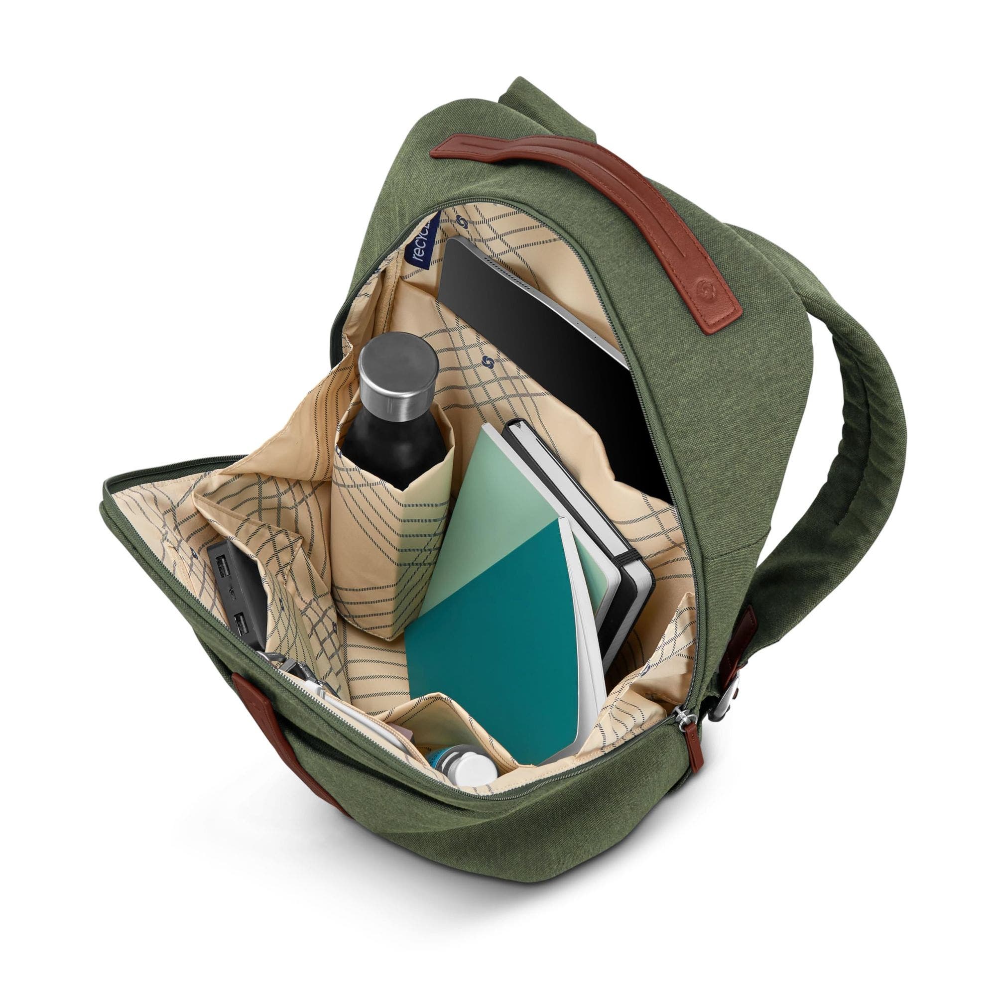 Virtuosa Travel Backpack 15.5" with Padded Laptop Sleeve, Alternate, color, Pine Green