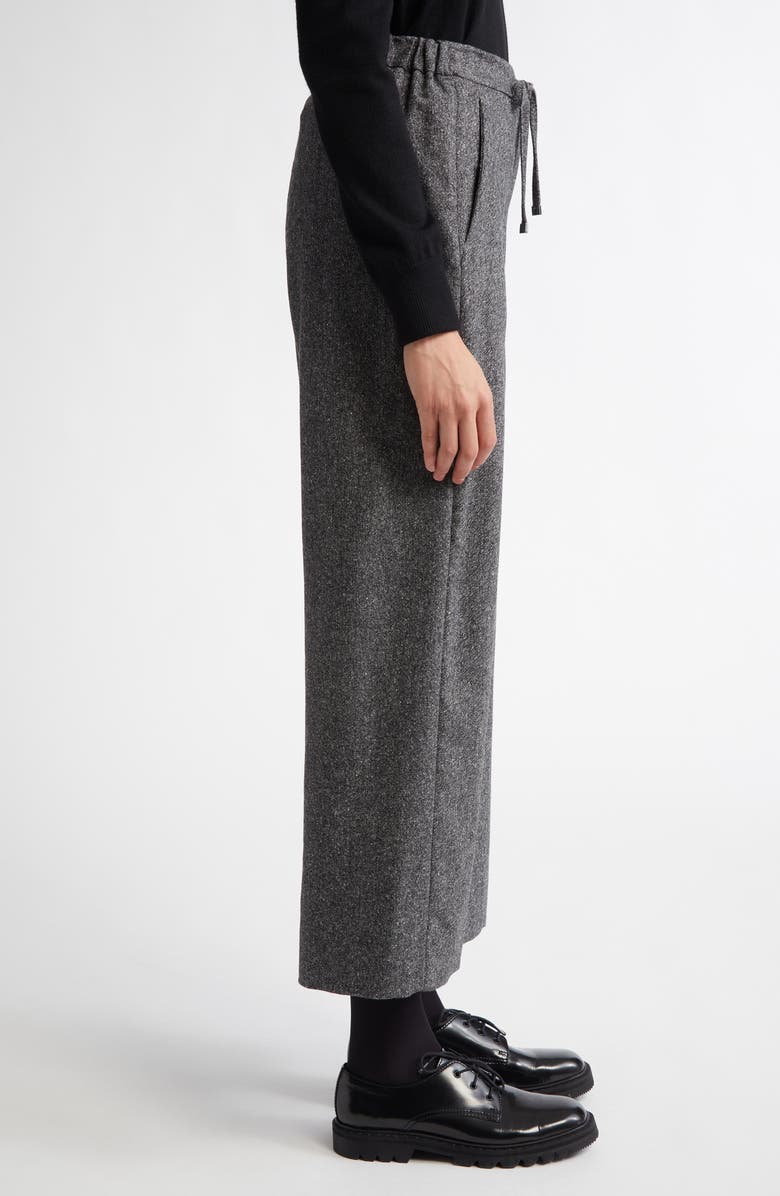 Max Mara Mina Drawstring Crop Virgin Wool & Silk Blend Pants, Alternate, color, 
