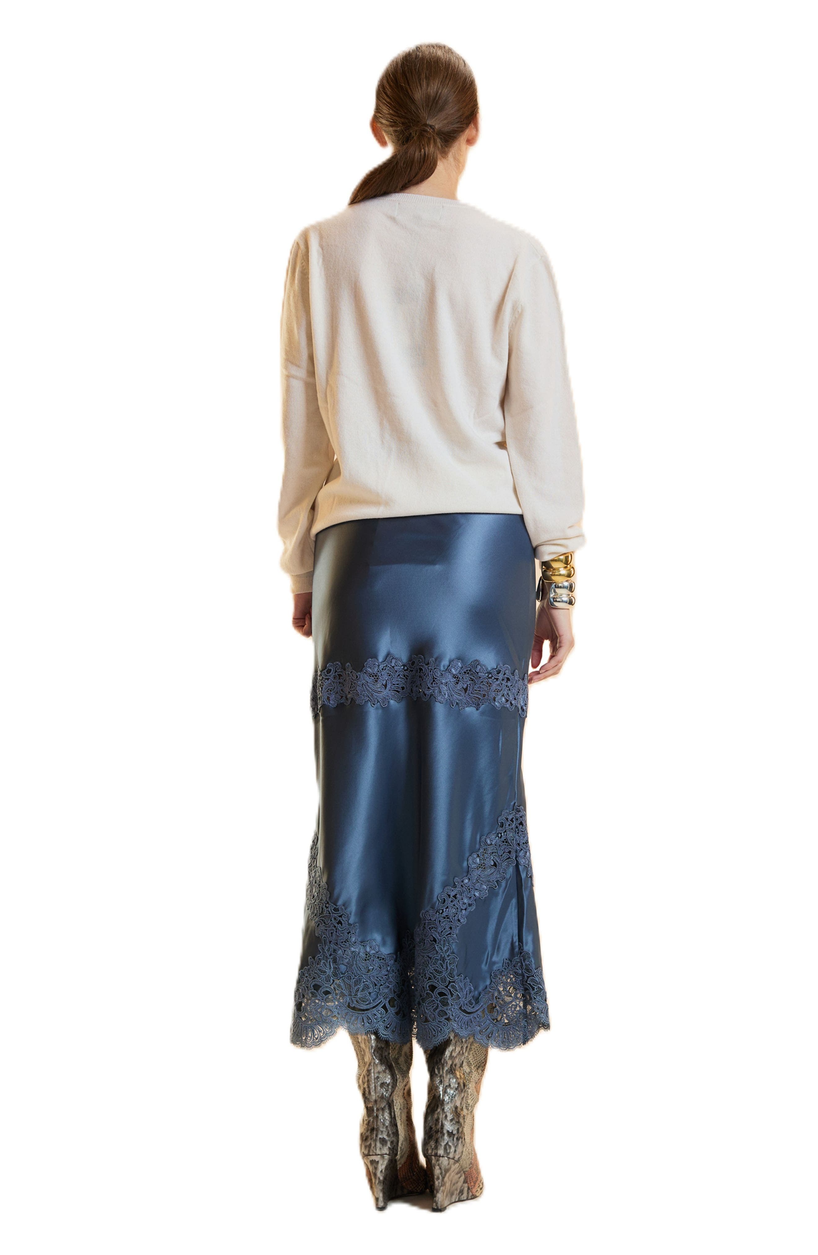 Satin Lace Skirt - image 4