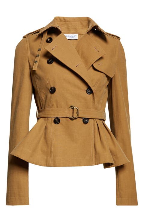 Isabella Peplum Trench Jacket