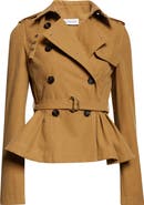 Burberry Isabella Peplum Trench Jacket