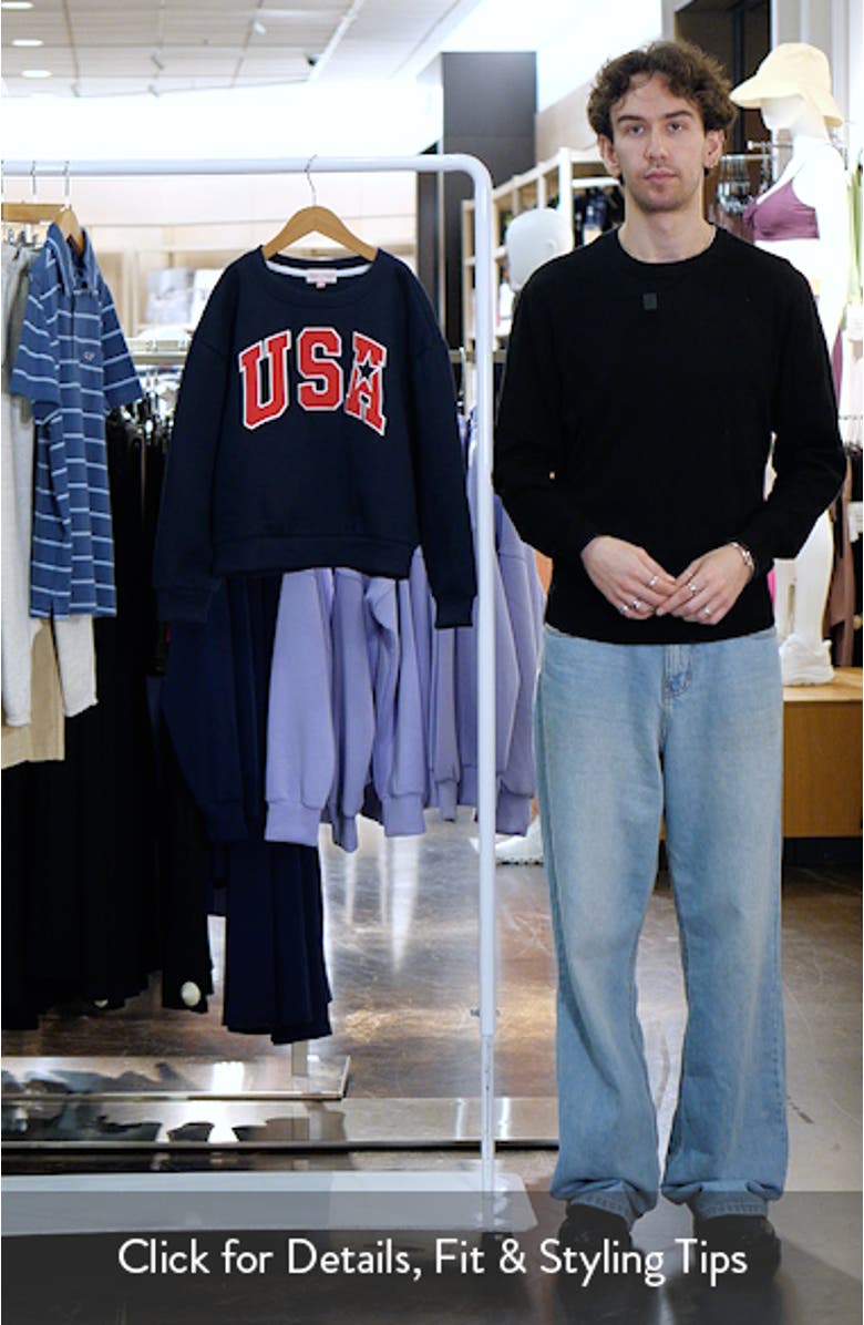 Kids' USA Crewneck Sweatshirt, sales video thumbnail