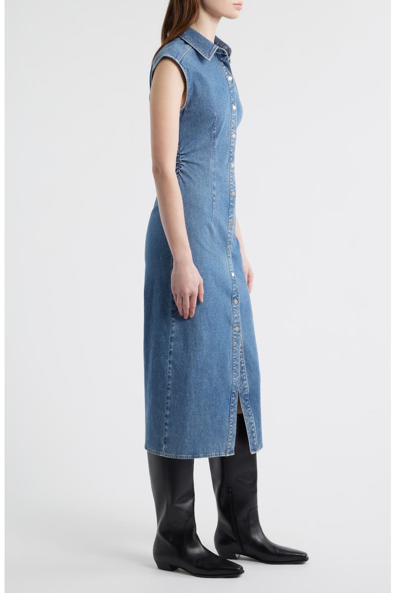 Leah Airflex Denim Midi Shirtdress, Alternate, color, FENNIE
