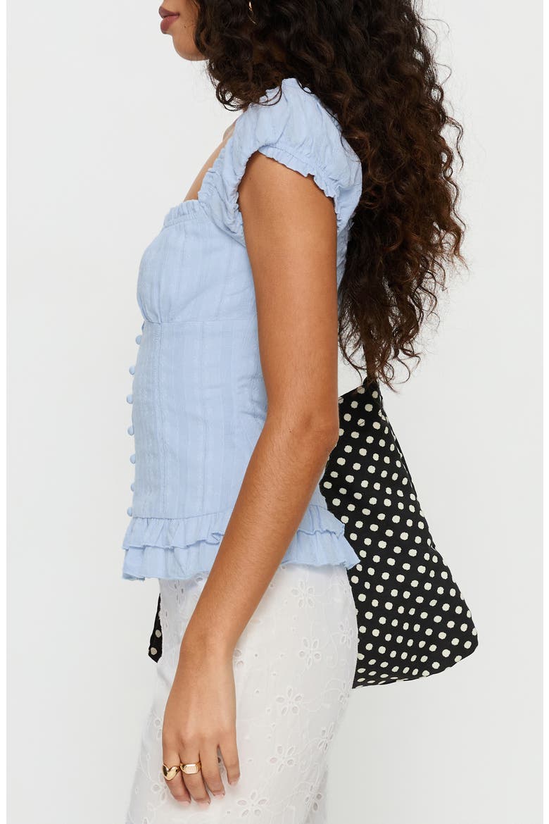 Suiter Frill Detail Top, Alternate, color, SOFT BLUE
