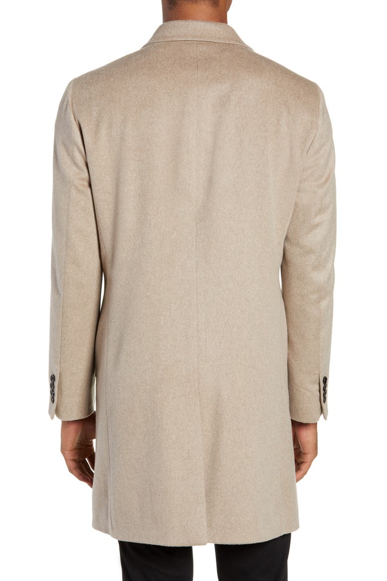 Darien Solid Cashmere Overcoat, Alternate, color, CAMEL