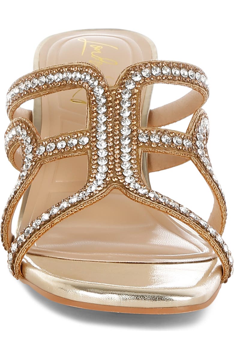 LONDON RAG Caqueta Clear Heel Sandal, Alternate, color, Gold