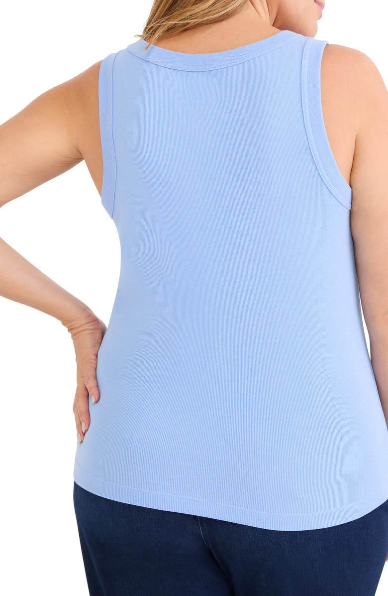 NIC+ZOE Perfect Knit Rib Scoop Neck Tank, Alternate, color, French Blue