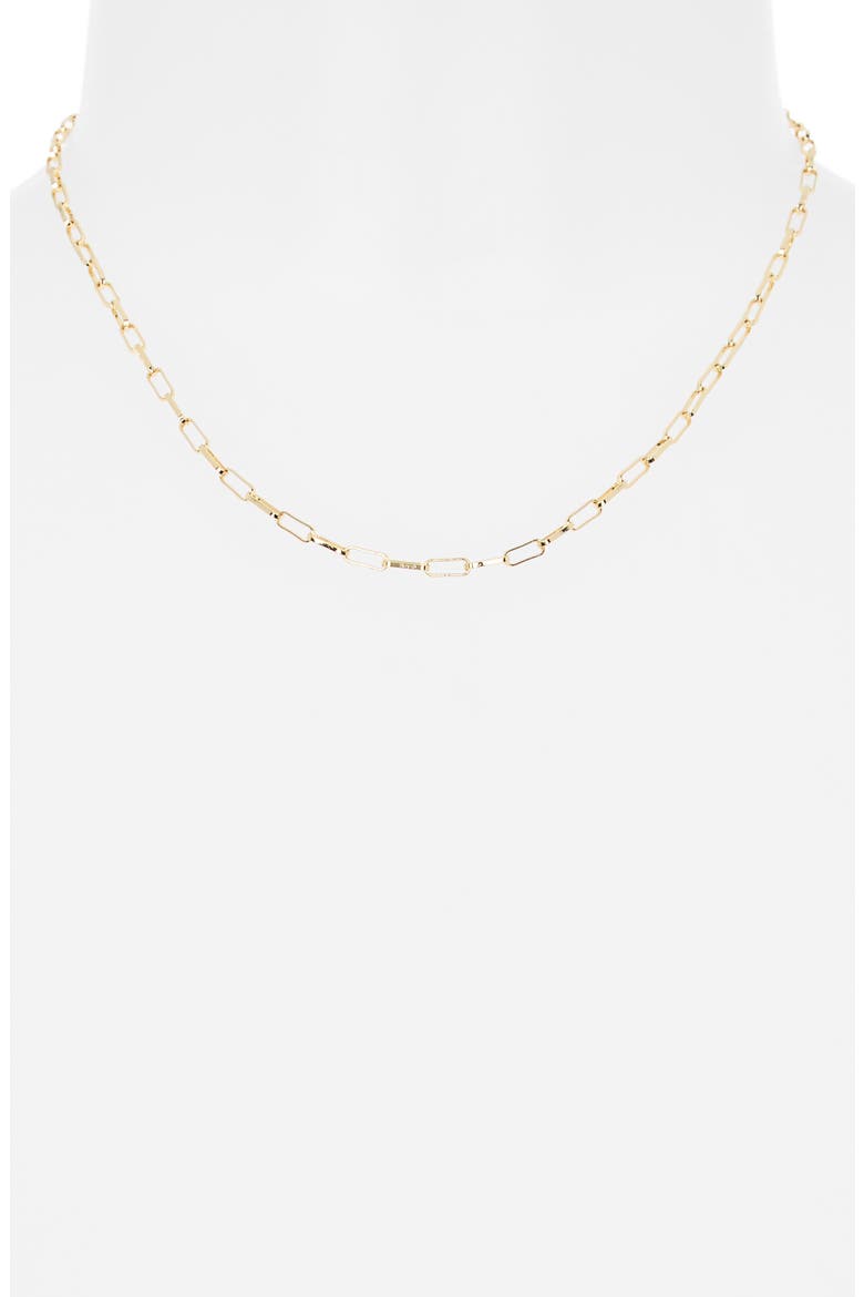Demi Fine Paperclip Chain Necklace, Alternate, color, GOLD