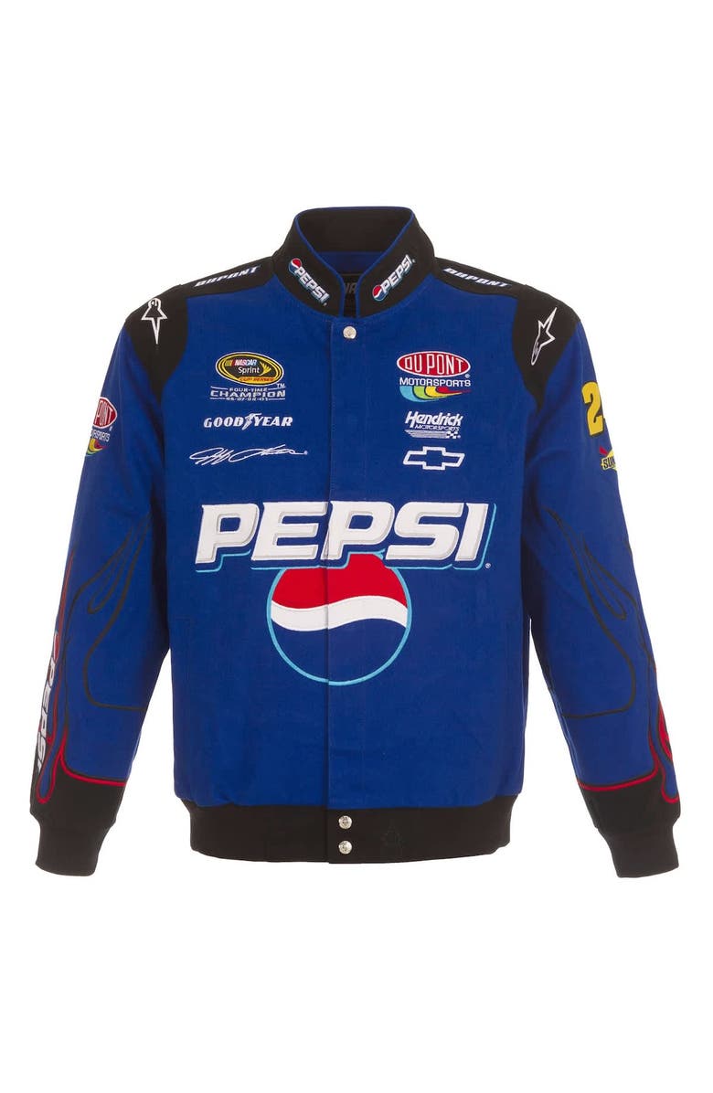 JH DESIGN Men's JH Design  Royal Jeff Gordon Pepsi Full-Snap Twill Uniform Jacket, Alternate, color, Royal