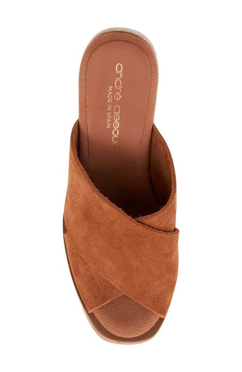 Andre Assous André Assous Filo Sole Motion Espadrille Wedge Slide Sandal In Cuero