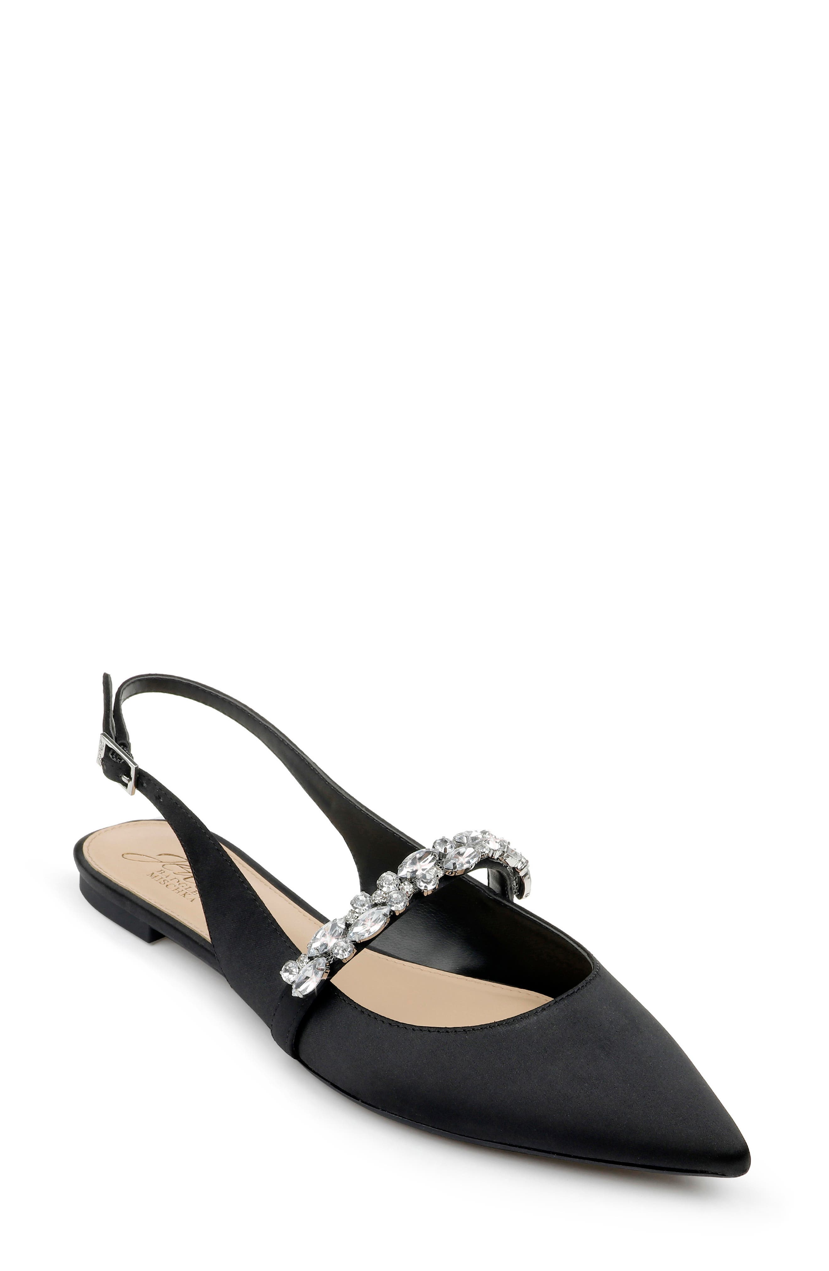 Jewel Badgley Mischka Bambi Slingback Skimmer Flat, Main, color, 