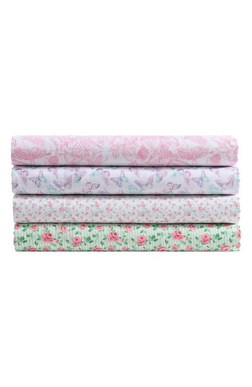 Betsey Johnson Whimsical Floral Sheet Set In Pastel Multi