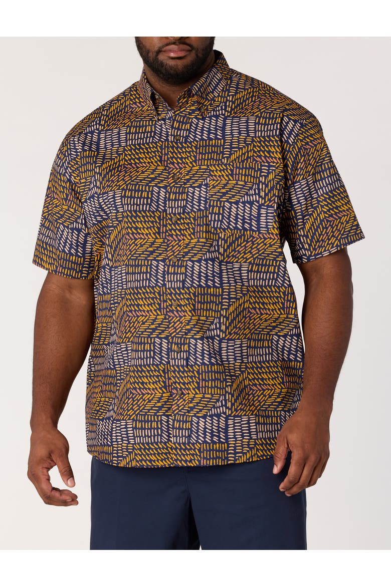 Big & Tall Easy-Care Geometric Print Sport Shirt V3, Main, color, MULTI