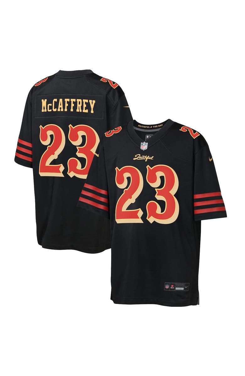 Nike Youth Nike Christian McCaffrey Black San Francisco 49ers 2025 Rivalries Collection Game Jersey, Main, color,